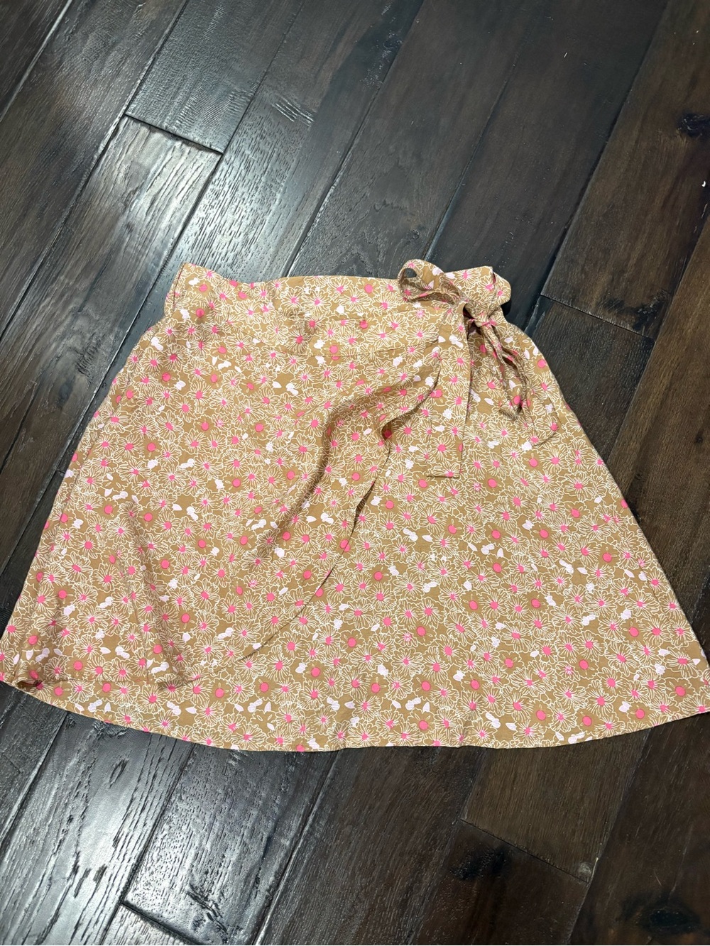 Vero Moda Pink Floral Tie-Waist Skater Skirt - Picture 2 of 3